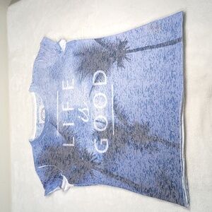 Life is Good tropical L tshirt NWOT